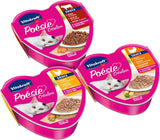 Vitakraft Poésie Création, Tender Selection, Cibo umido per gatti, Cibo umido per gatti in salsa, con pollo, con tacchino, con manzo, senza zuccheri aggiunti e cereali (1 confezione da 6 x 85g)
