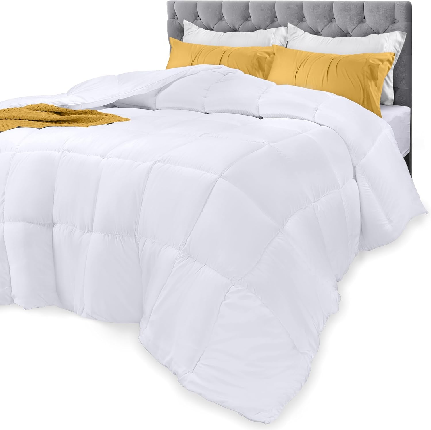Utopia Bedding FBA_B01JPECQF8 Piumino matrimoniale, bianco, poliestere, twin Piumini e trapunte Naty Shop White Twin