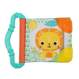 Bright Starts, dentizione e lettura, libro in stoffa con sonaglino e libro illustrato con animali, libro in stoffa con sonagli, anello per la dentizione, anello lenitivo per le gengive, giocattolo per neonati e bambini piccoli 3 mesi, giocattoli per bambini Naty Shop Titolo predefinito