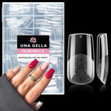 Punte per unghie in gel ballerina 216 pezzi 12 dimensioni Punte per unghie in gel morbido Copertura completa Set di estensioni per unghie Semi opaco Fai da te Home Art