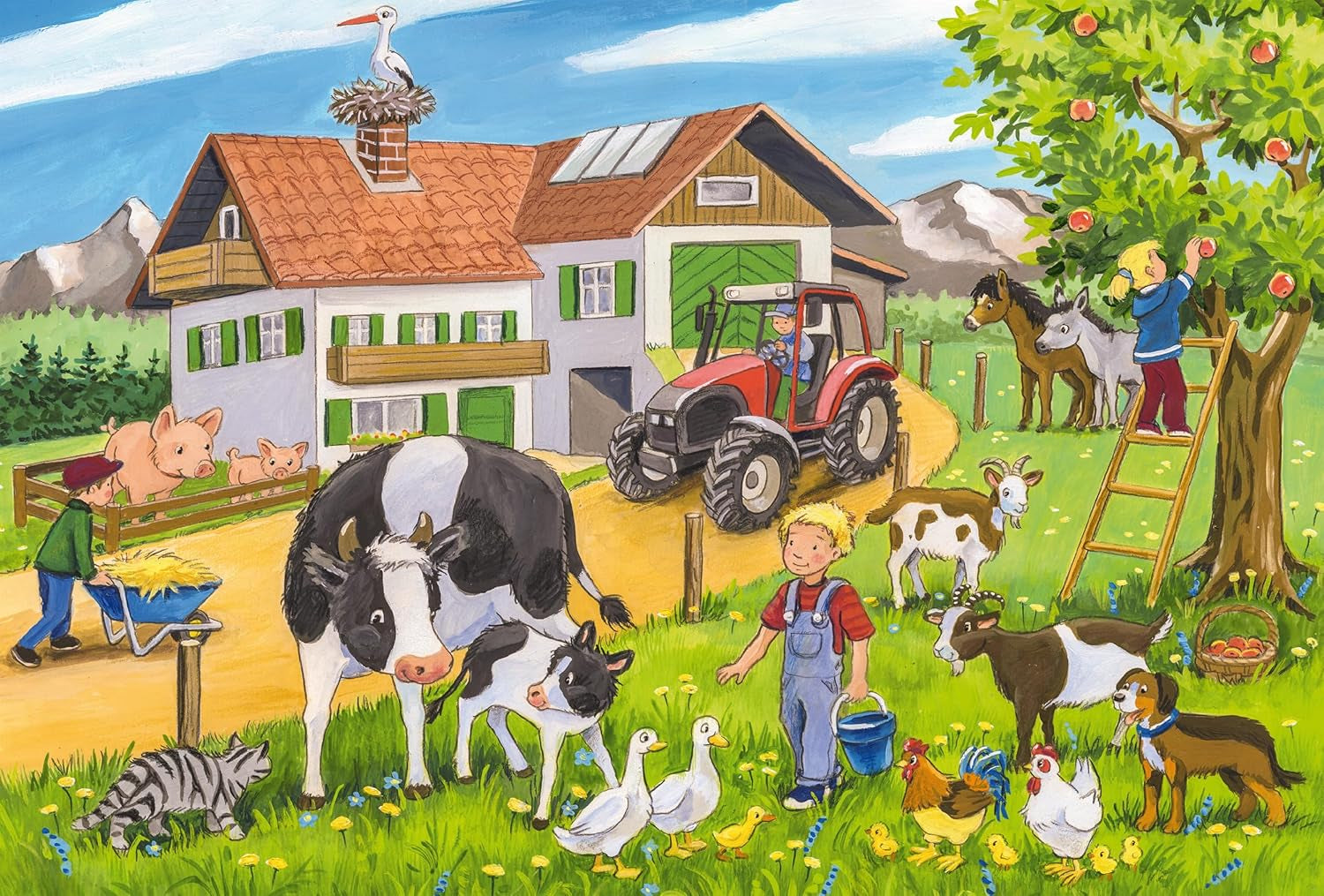 Schmidt Spiele 56216 Puzzle per bambini, 3X24 pezzi Puzzle Naty Shop