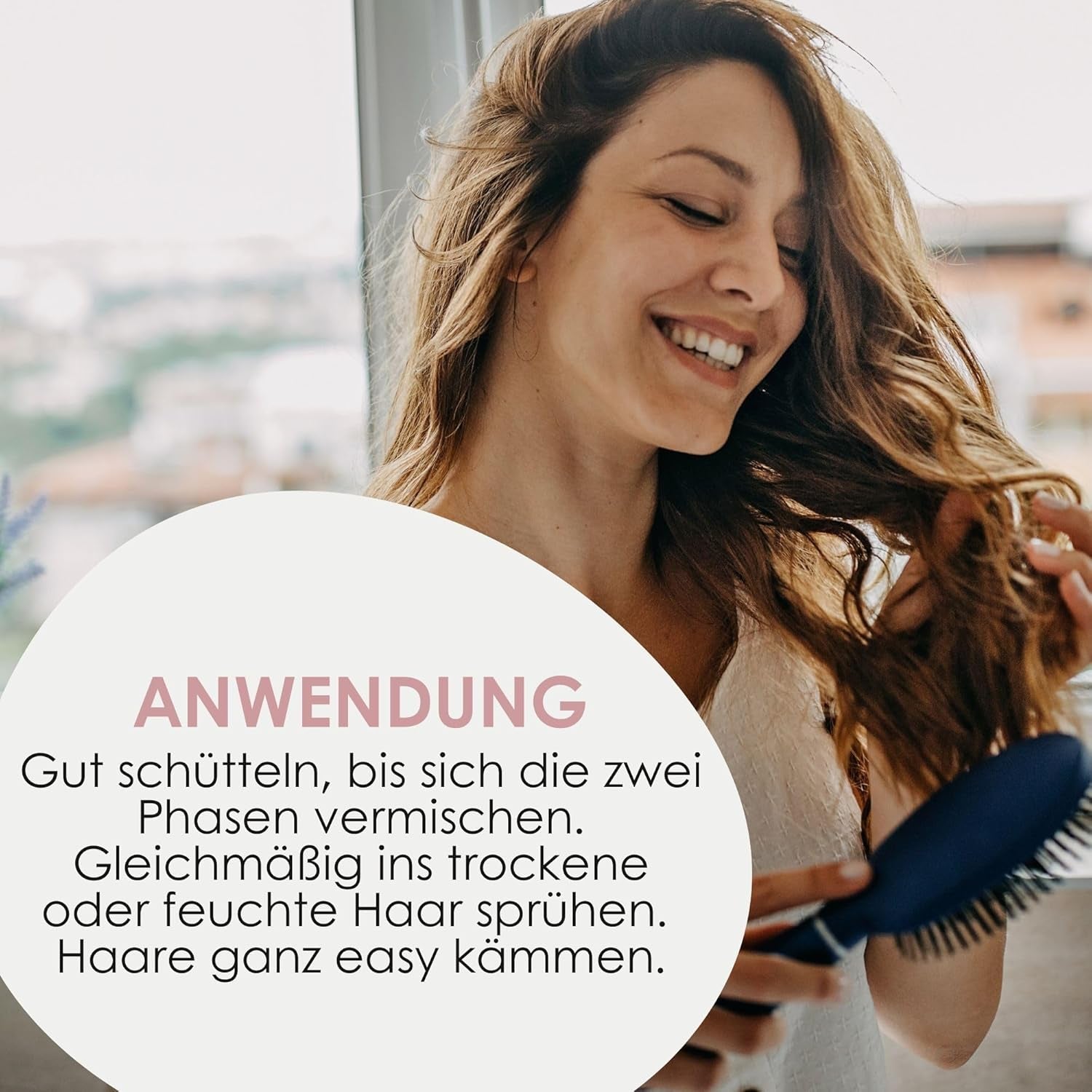 Jean & Len Knot Remover 2-Phase Leave-In Conditioning Spray, adatto a tutti i tipi di capelli, districa i capelli e migliora la pettinabilità, profumo fresco, districante, senza siliconi e parabeni, vegan, 100ml Prodotti districanti Naty Shop