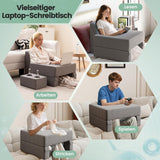Cuscino da lettura per letto e divano, cuscino per libri, liberamente abbinabile con portabevande e fodera lavabile, cuscino da scrivania regolabile per laptop per leggere, giocare, lavorare, scrivere (Grigio)
