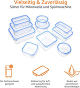 Amazon Basics Contenitori per alimenti in vetro con coperchio Confezione da 20 (10 contenitori + 10 coperchi) Scatole per alimenti trasparenti senza BPA Naty Shop