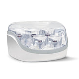 Sterilizzatore Modulare Chicco con Funzione Asciugatura, Sterilizzatore Biberon, Anello Dentizione e Ciuccio con Auto-Stop, Adatto al Microonde, Adatto per sterilizzare fino a 6 biberon da 330ml