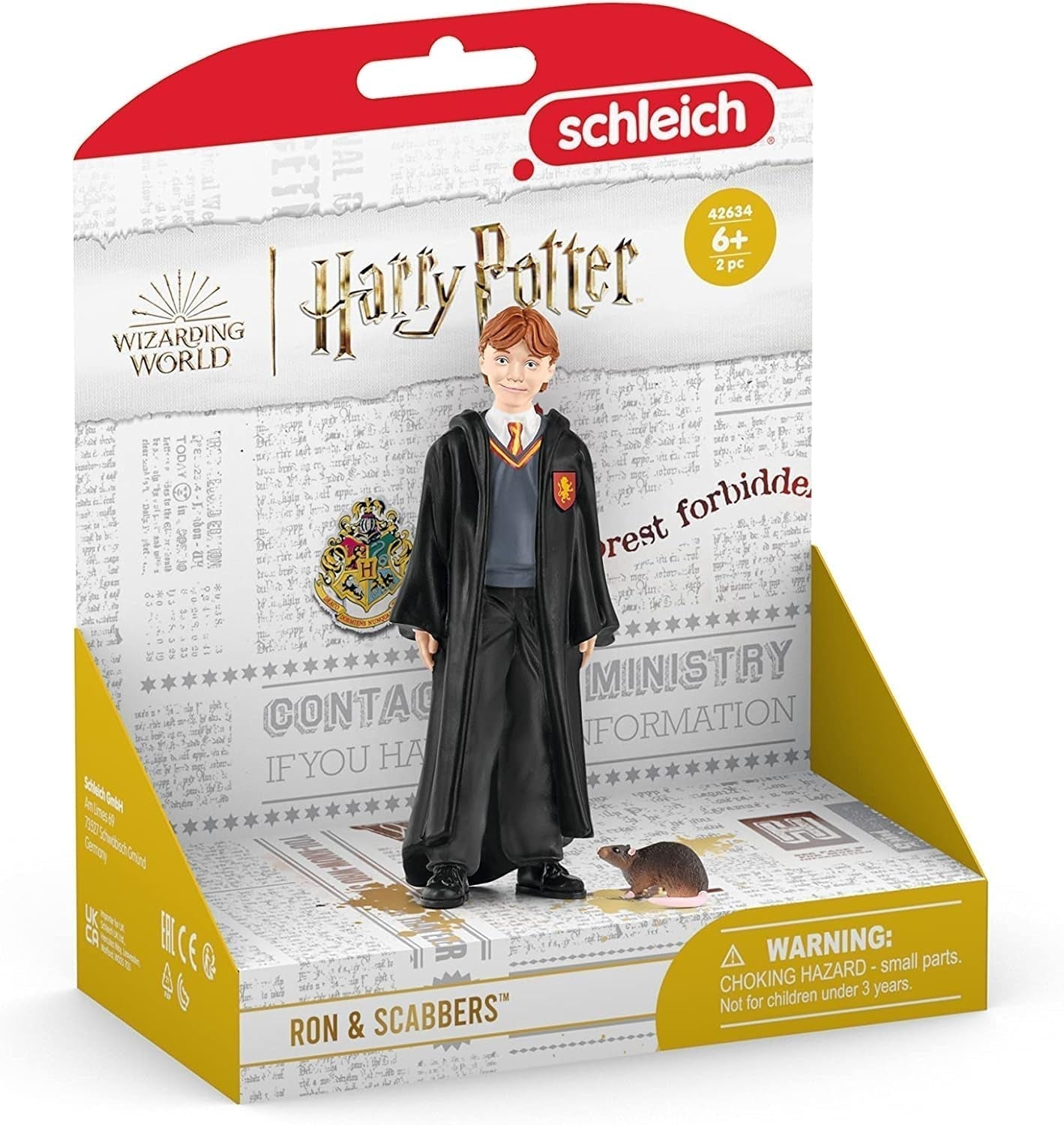 Schleich 42634 Ron Weasley & Skulls, da 6 anni, Harry Potter - personaggio da gioco, 4 X 2 X 10 cm Action figures Naty Shop