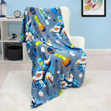 Coperta in pile ufficiale LEGO® City di Character World, morbidissima, calda coperta blu, design Cityspace, perfetta per la camera da letto, il campeggio e per dormire, letti e coperte da 100 x 150 cm Besuche den Character World-Store