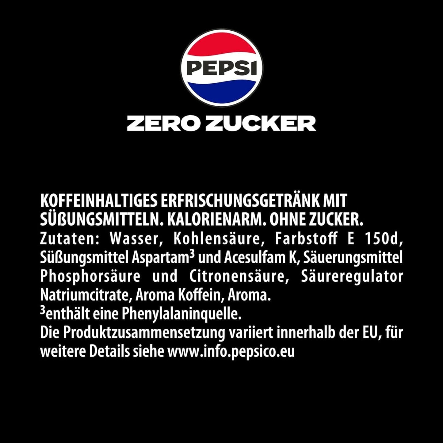 Pepsi Zero Sugar, Bevanda analcolica senza zucchero di Pepsi, senza calorie, set 6 x 1,75 litri Bevande analcoliche Naty Shop