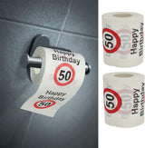 Set 4 carte igieniche "Buon 40° compleanno" │40° compleanno 24 metri 2 tessuti 180Gr/Qm │ Carta igienica motivo carta igienica (4 X carta igienica 40)