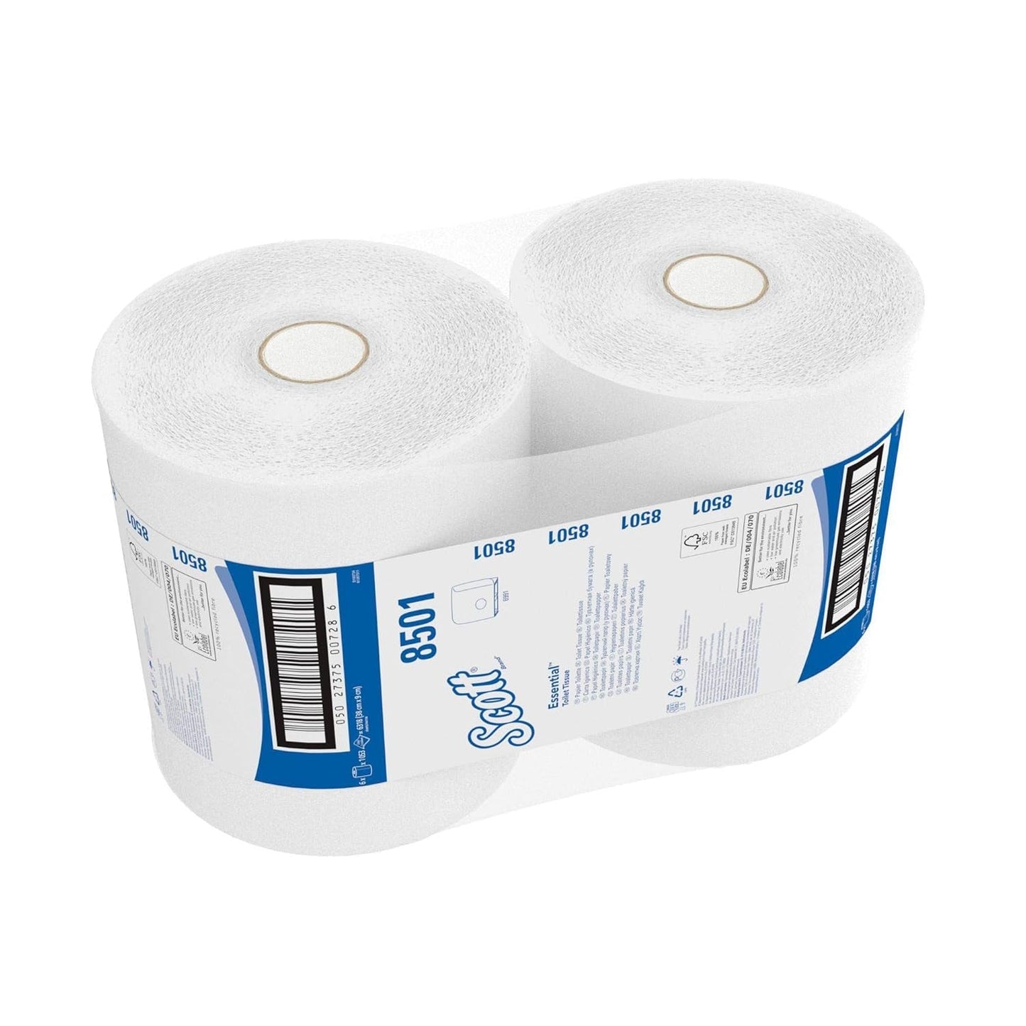 Scott Essential Jumbo Toilet Roll 8501 - carta igienica Jumbo Roll - 6 rotoli X 1.053 fogli Carta igienica a 2 veli (2.400 milioni in totale)