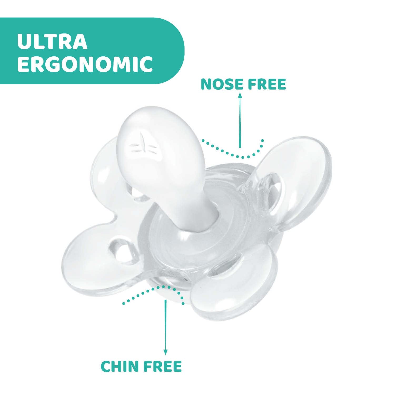 Ciuccio Chicco PhysioForma Comfort 6-16 Mesi, 1 Pezzo, Ciuccio con Tettarella in Silicone, Supporta la Respirazione Fisiologica e Favorisce il Corretto Sviluppo Orale, Blu