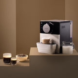 Macchina per caffè espresso compatta Cecotec Cremmaet Cube, 1350 W, sistema di pressatura 10 g, sistema di pre-infusione, 19 bar, sistema di blocco termico, 5 impostazioni di macinatura, pannello di controllo touch