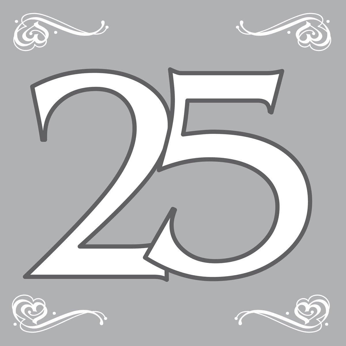 20 tovaglioli 3lg. 33X33Cm Design Argento 25