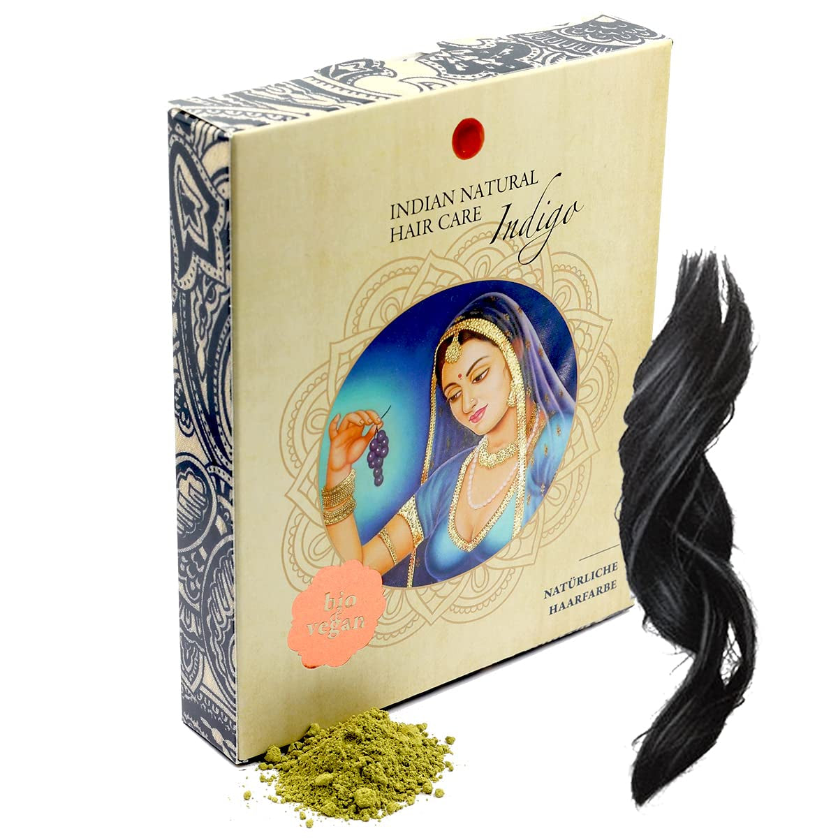 Indaco - Nero - Tinta naturale per capelli - Polvere - 200 g di tintura per capelli Naty Shop Titolo predefinito