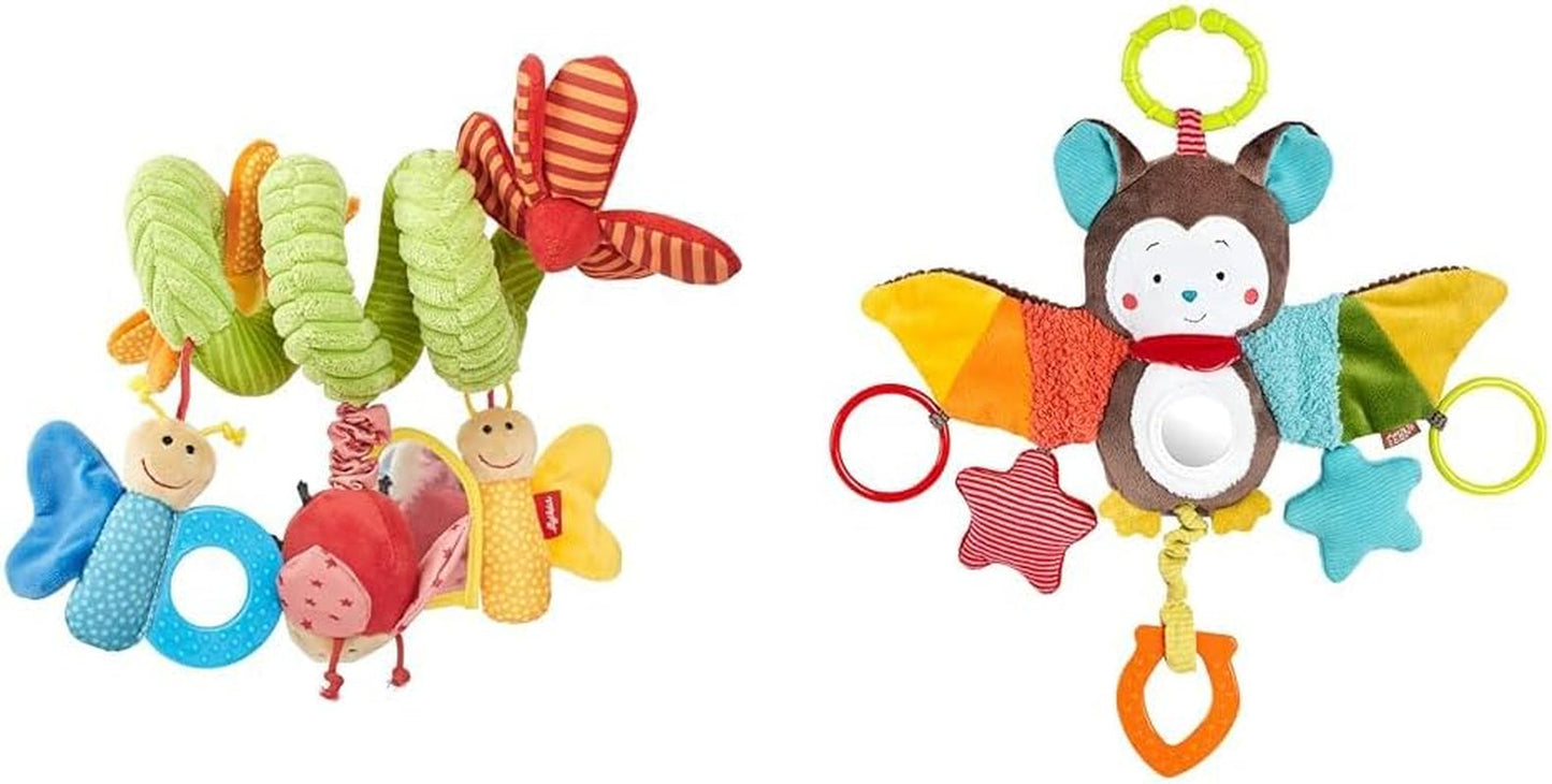 SIGIKID 42249 Farfalla spirale attiva Baby Activity On Tour giocattolo bimba consigliato dalla nascita multicolor Bebe Toys Naty Shop Confezione con pipistrello Multicolor