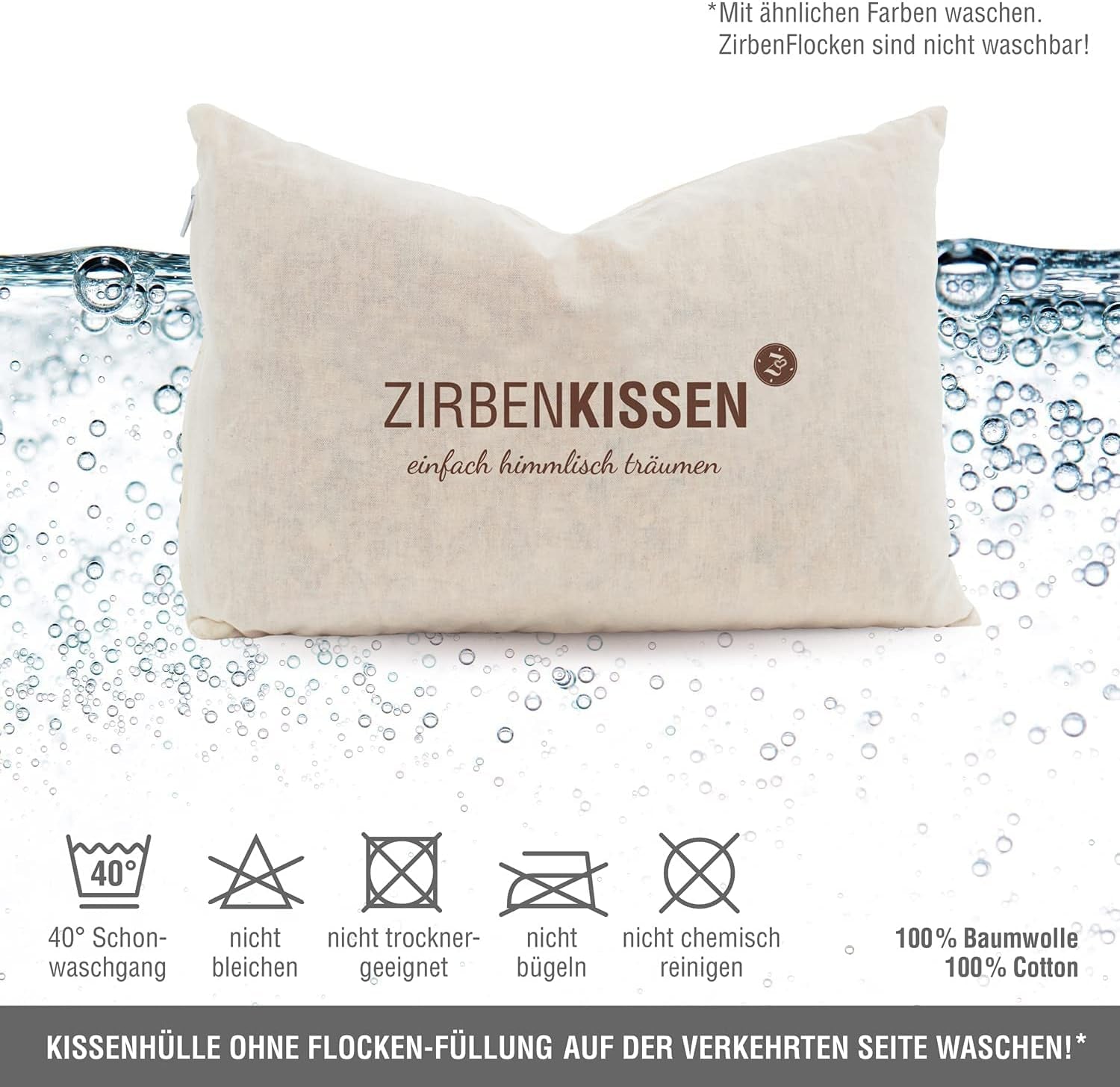 Famiglia di pino cembro Cuscino in pino cembro Semplicemente un sogno paradisiaco 30X20 cm, legno, naturale, 1 pezzo (1 confezione) Naty Shop cuscini standard