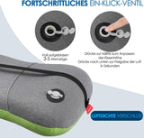 HIKENTURE Cuscino gonfiabile da campeggio/viaggio con fodera rimovibile, cuscino ergonomico, comodo cuscino per il collo da viaggio/outdoor, cuscino gonfiabile per il collo da viaggio (verde)... Cuscini ortopedici cervicali Naty Shop
