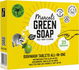 Marcel'S Sapone Verde Pastiglie Lavastoviglie Tutto-in-uno - Pompelmo e Lime - 25 pezzi Detersivi Cucina Naty Shop