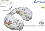 Medi Partners Cuscino per il collo del bambino Supporto per il collo 100% cotone / Minky Cuscino per il collo del bambino per auto Passeggino Viaggi Viaggio Sonno Cuscino per il collo Snooze Roll (REH con Minky grigio) Cuscini ortopedici cervicali Naty Shop