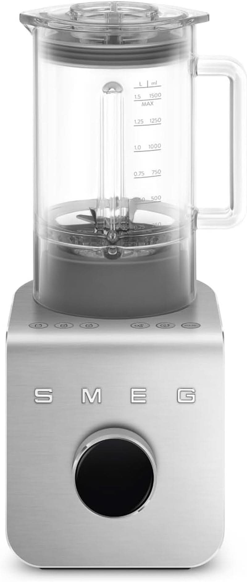 SMEG, Hochleistungsmixer BLC01BLMEU, 5 programmi preimpostati, 9 velocità manuali, funzione pausa e impulso, Kunststoffgehäuse, Rutschfeste Basis, 1400 W, Schwarz Kitchen Naty Shop