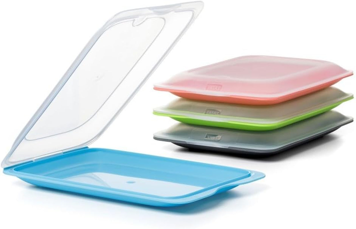 TATAY Fresh Slicer Box Set da 4, senza BPA, riutilizzabile, impilabile, lavabile in lavastoviglie e MWO, colori casuali. Misure 17 cm x 3,2 cm x 25,2 cm Scatole per alimenti Naty Shop Contenitore per salsicce - unità