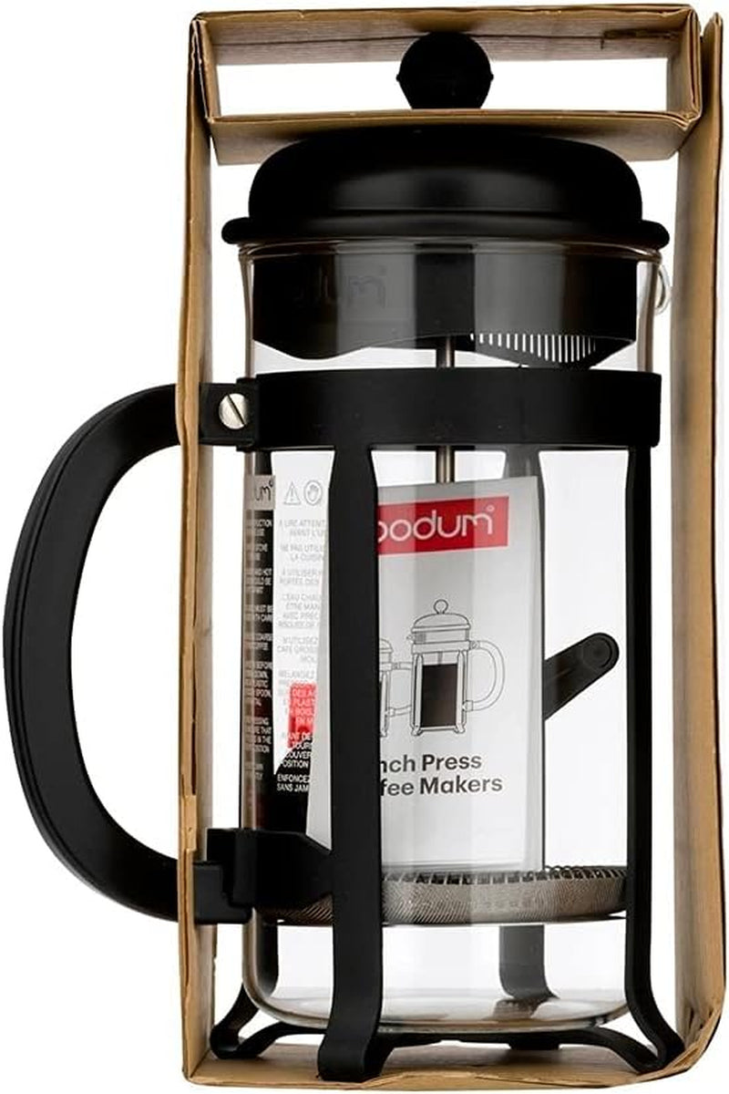 Bodum 1908-01 Caffettiera Java, 8 tazze, 1 L, multistrato, nero, 10,6 x 16,3 x 24,5 cm, 6 pezzi