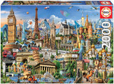 Educa - Puzzle 2000 pezzi per adulti | Monumenti d'Europa, puzzle 2000 pezzi per adulti e bambini dai 14 anni, Attrazioni turistiche (17697) Puzzle Naty Shop Titolo predefinito