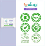 Puressentiel - Igiene intima - Salviette intime - Detergenti e rinfrescanti - Mucose e pelle sensibili - Idratazione lunga durata 24 ore - Per uso quotidiano - X25 pz.