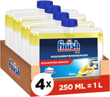 Finish Deep Machine Cleaner Citrus - detergente liquido per macchine contro calcare e grasso per una lavastoviglie pulita - confezione economica Naty Shop Set 4 x 250 ml