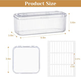 INMORVEN Set di scatole per unghie - 14 scatole trasparenti per unghie + 1 scatola grande e 60 dischi adesivi - Ideale per conservare unghie finte, accessori per unghie in gel e smalto (14 pezzi in uno strato)