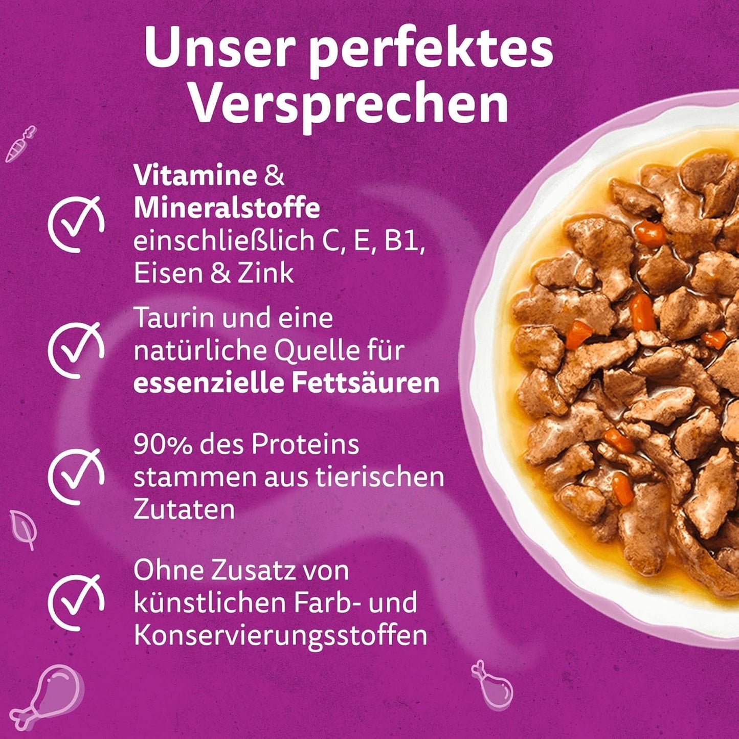 WHISKAS Alimento umido per gatti aromatico in salsa 40 x 85g Selezione di pesce