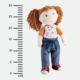 bambola HABA Malou - bambola morbida alta 30 cm per giocare e abbracciarsi - materiali morbidi e lavabili - alternativa ideale alle bambole di peluche - adatta a bambini da 1,5 anni - 2010818001