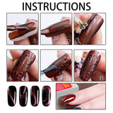 Nail Art Werkzeug Magnetstift, 10 Stück Nagel Magnet Stick Tool Set, Nagel Magnet Stift e Starker Magnet Stock Punktierungsstifte Für DIY 3D Magnetics Katzenauge UV Gel Polnisch Nagel Kunst