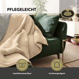 Gözze - Morbida coperta Cloud, imitazione pelle di pecora, 100% poliestere (microfibra), 150 X 200 Cm - Cammello Piumini e trapunte Naty Shop