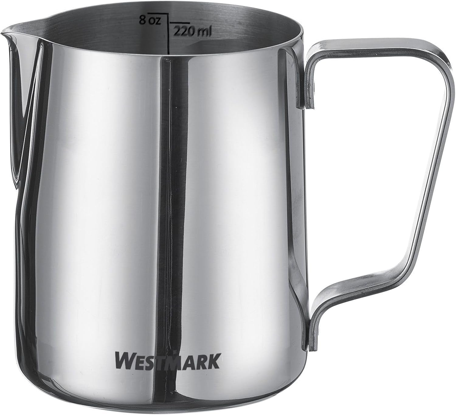 Caraffa per latte Westmark Brasilia da 200 ml - ideale per crema di caffè, latte, miele e altri additivi per caffè e tè, accessorio barista - acciaio inossidabile