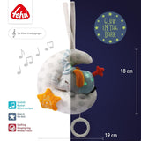 Carillon Fehn elefantino nella luna - ricamo "Glow-in-the-dark" con la canzone "The moon has rise" - peluche per addormentarsi - giocattolo per bambini in viaggio e a casa - da 0+ mesi Baby Toys Naty Shop