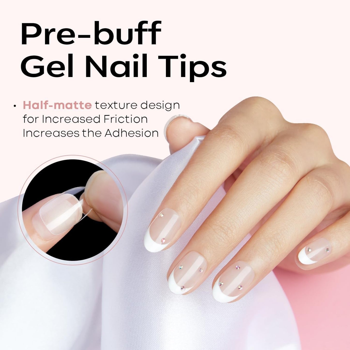 Modelones Nail Tips 510 pezzi - Set di punte per unghie a copertura totale, Set di punte in gel, Punte per unghie in resina PMMA pre-lucidante, Unghie artificiali per colla su nail art fai da te, Squoval corto