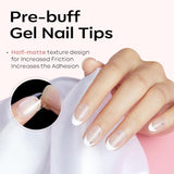 Modelones Nail Tips 510 pezzi - Set di punte per unghie a copertura totale, Set di punte in gel, Punte per unghie in resina PMMA pre-lucidante, Unghie artificiali per colla su nail art fai da te, Squoval corto