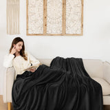 Good Nite Coperta accogliente Coperta soffice Coperta da letto Coperta da divano Coperta da soggiorno XL Coperta in pile 150X200 cm Coperte morbide e calde nere Coperta soffice Letti e coperte Good Nite
