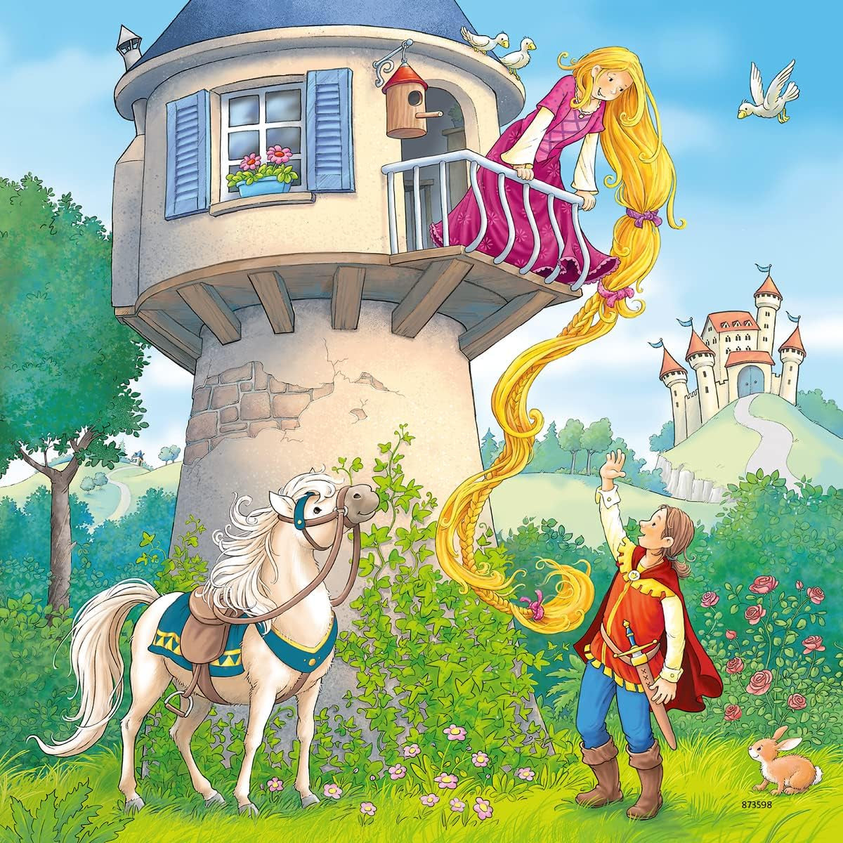 Ravensburger Puzzle per bambini - 08051 Rapunzel, Cappuccetto Rosso e il Re Ranocchio - Puzzle per bambini dai 5 anni in su, con 3X49 pezzi Puzzle Naty Shop