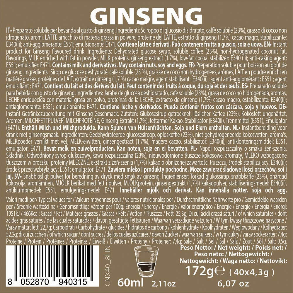Prodotto solubile istantaneo Ginseng capsule 4,3g x 40 capsule