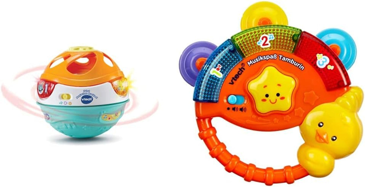 Vtech Baby Palla Musicale Magica 3 in 1, 9-36 Mesi e Tamburello Divertente con Musica per Bambini - Giocattolo Elettronico con Musica ed Effetti Sonori - per 9-36 Mesi Giocattoli per Bambini Naty Shop Titolo predefinito