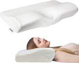 Edihome Cuscino di Sostegno per il Collo Cuscino per Alleviare il Dolore al Collo 50 x 30 x 10 cm Cuscino per Collo in Memory Foam Cuscino Ortopedico Cuscino ergonomico in Doppio Cotone Ipoallergenico