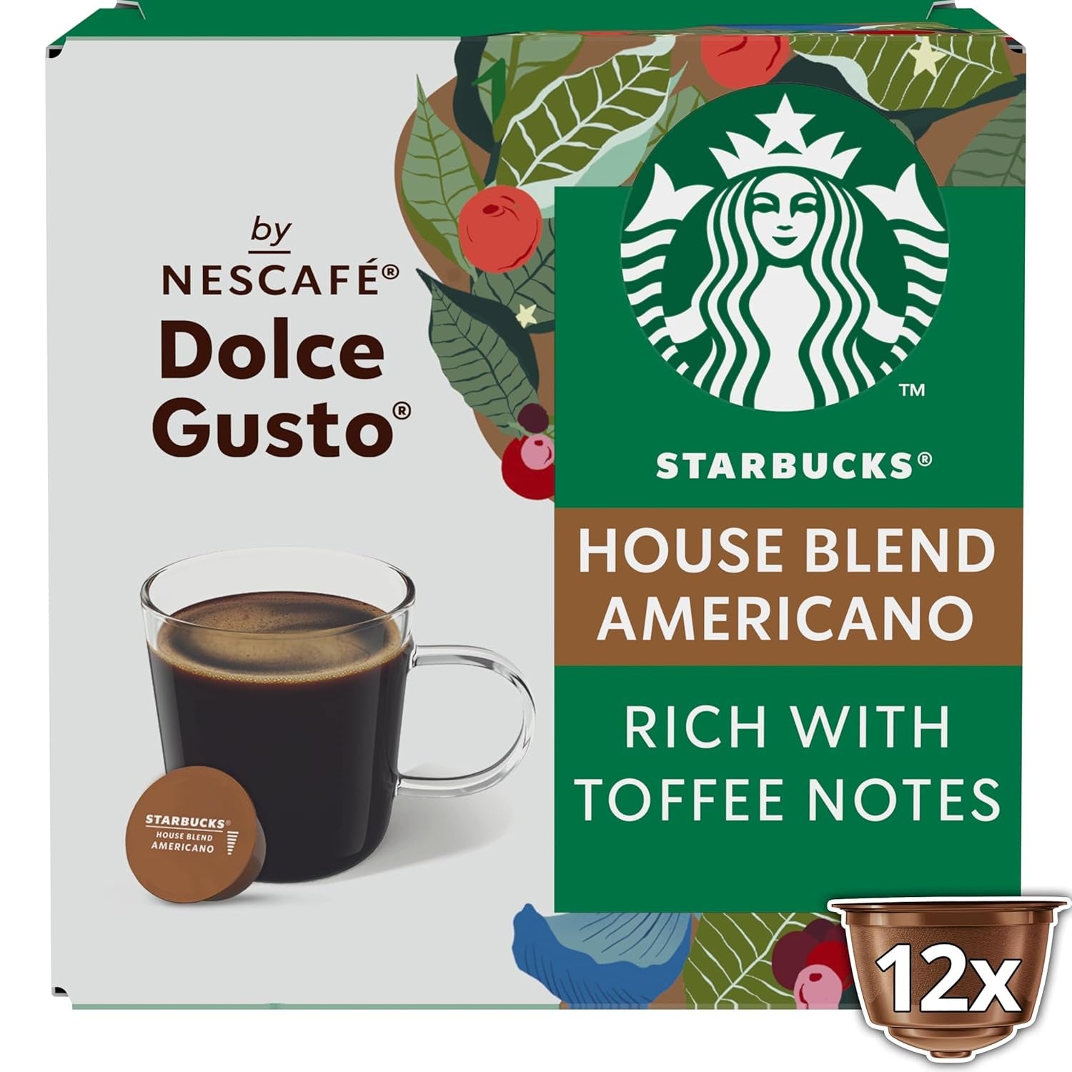 STARBUCKS House Blend di Nescafé Dolce Gusto, Mittlere Röstung, Kaffeekapseln 6 x 12 (72 Kapseln)