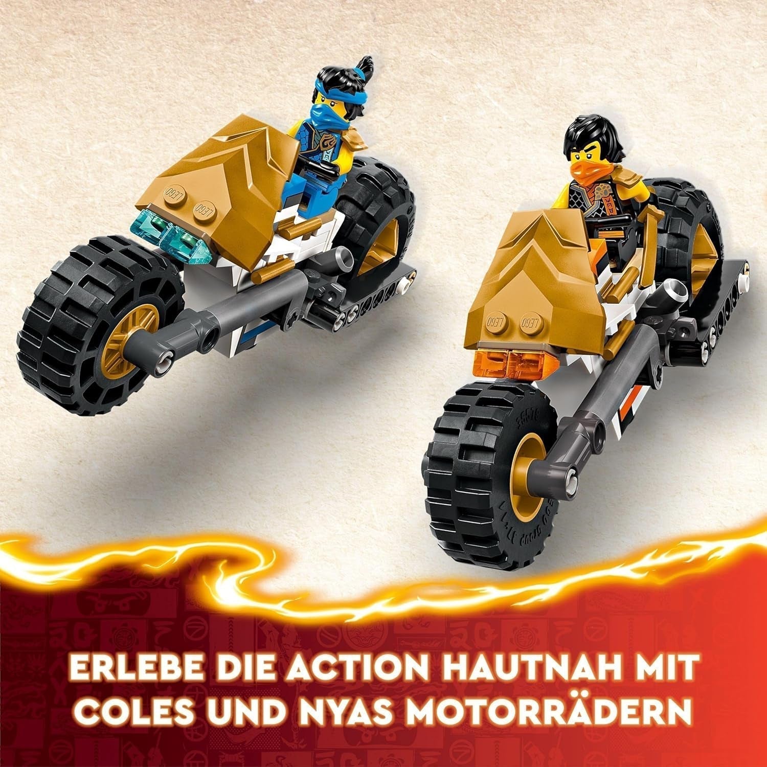 LEGO NINJAGO Ninja Team Combi Caterpillar 4 in 1 Set con aliante, auto da corsa e 2 motociclette e 6 minifigure Regalo per ragazzi e ragazze Giocattolo Ninja 71820 Set da costruzione Besuche den LEGO-Store