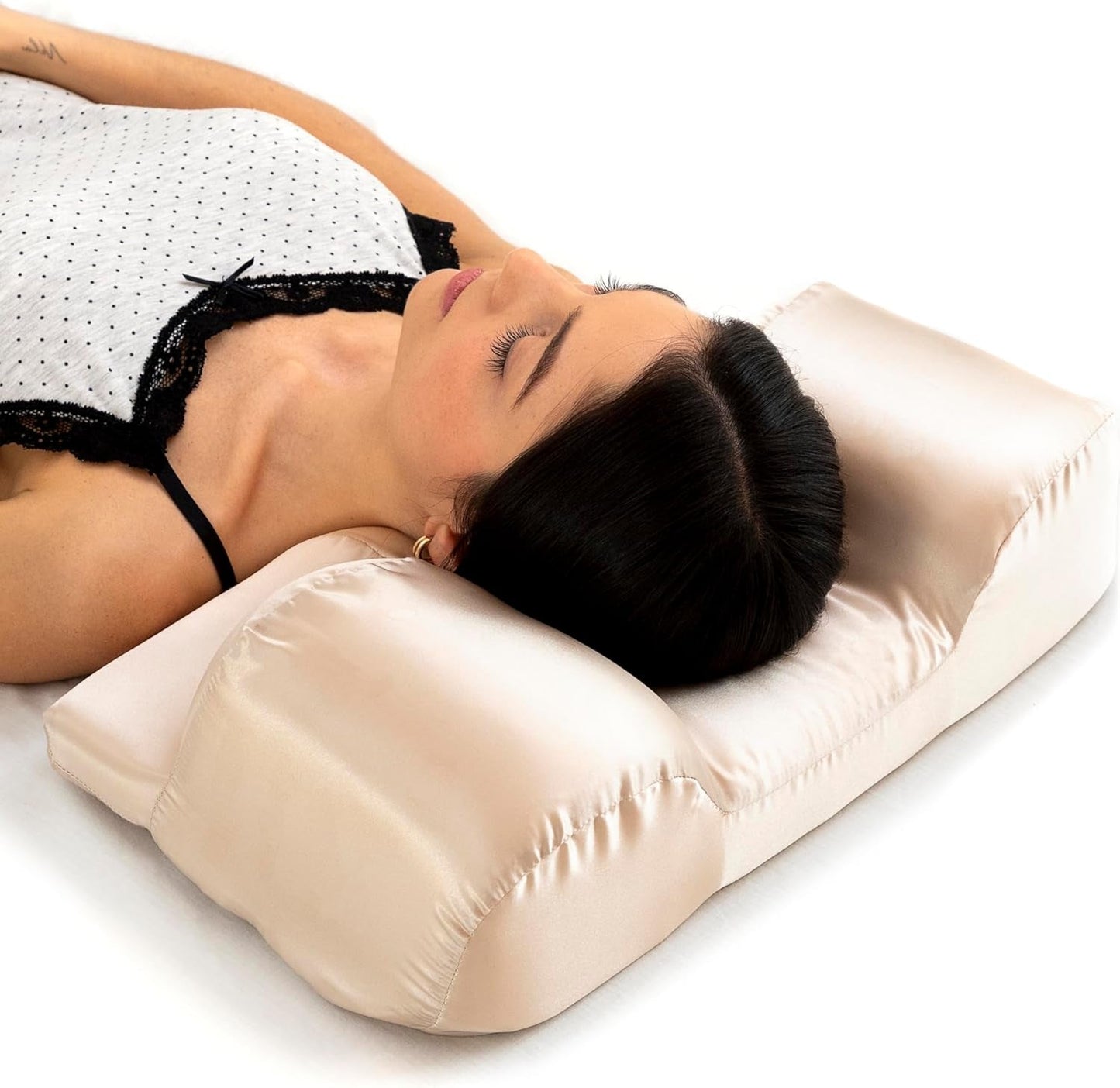 Cuscino cervicale antirughe InnovaGoods con fodera in raso Youthlow, multicolore