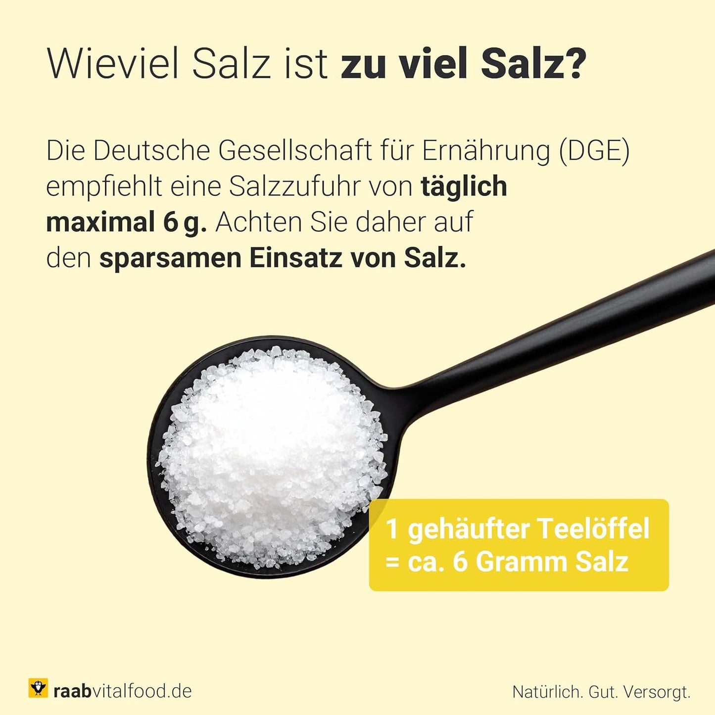 Raab Vitalfood Kalium salt-Mischung, Mineralsalzmischung mit 66.7% Natrium Chlorid (Kochsalz) und 33% Kalium Chlorid, Kalium trägt zur Aufrechterhaltung eines normalen Blutdruck bei (1 x 200 g Dose)