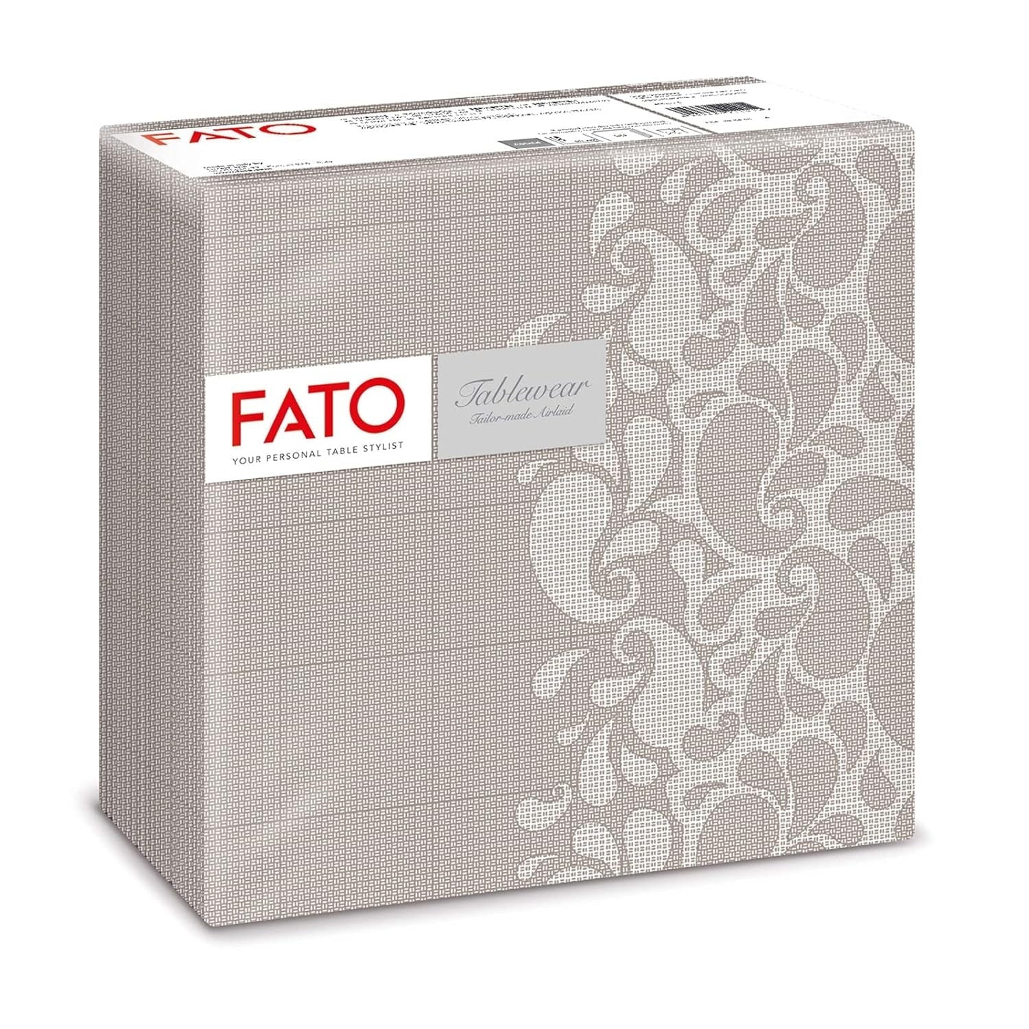 Fato - Tovaglioli carta dry, airlaid, effetto tessuto, confezione da 50 tovaglioli, 40X40 piegati in 4 formati, Decoro Tropicana