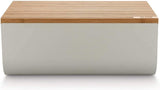 Alessi Mattina BG03 WG - Cestino per il pane in acciaio inox con resina epossidica e legno di bambù, grigio caldo Contenitori per alimenti Naty Shop