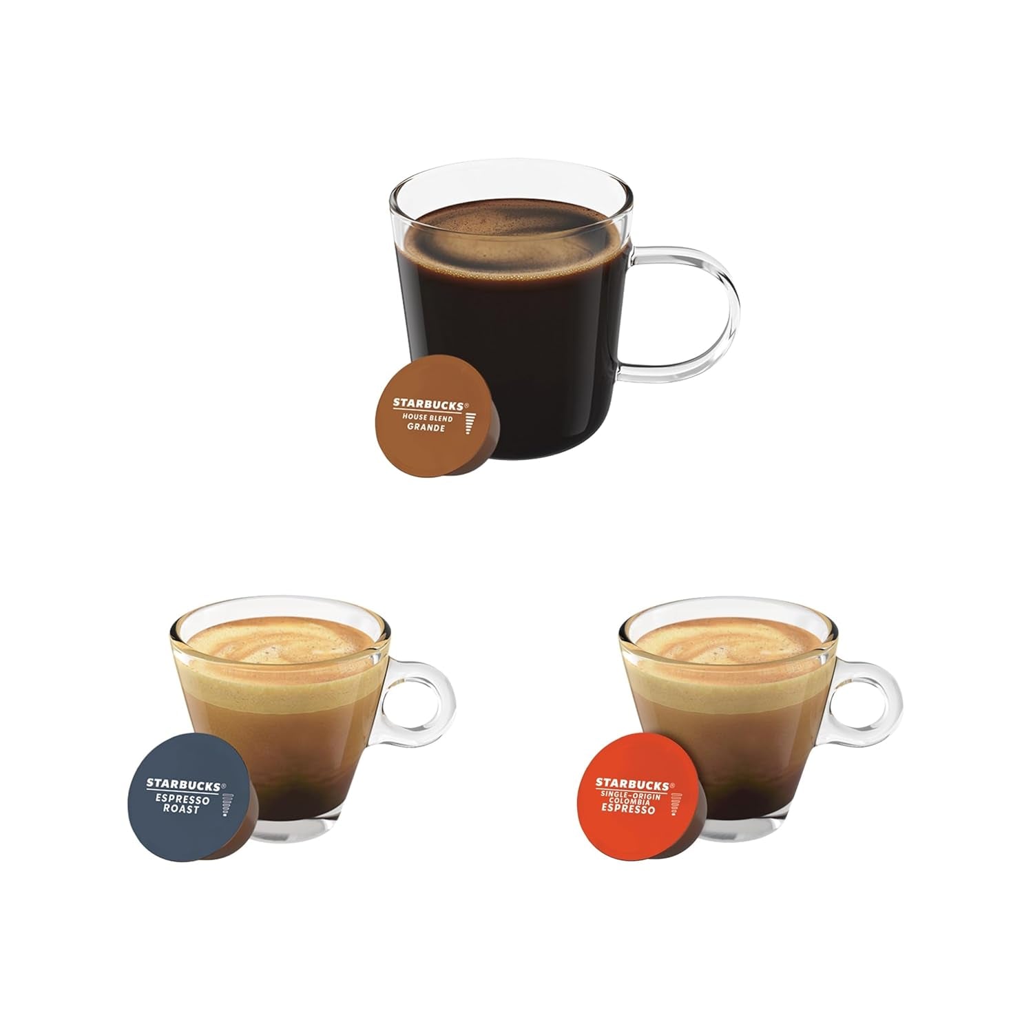 STARBUCKS Probierset, Espresso-Varianten di Nescafé Dolce Gusto Kaffeekapseln 6 x 12 (72 Kapseln) - Exklusiv bei Amazon